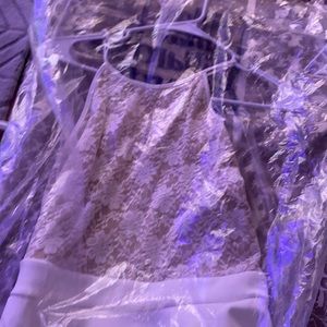 A white and ivory dress